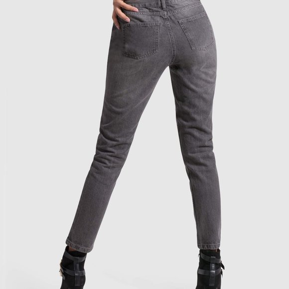 OLGYN Traditional Gray Denim Ankle Pant Slim Fit - Picture 2 of 5